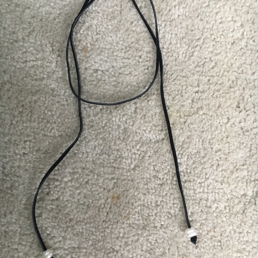 leather wrap pearl necklace